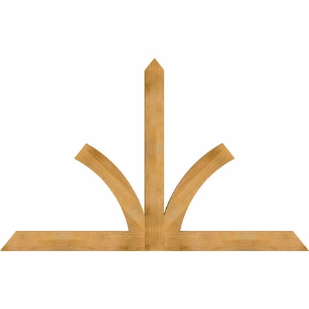 Ekena Millwork Richland Rough Sawn Timber Gable Bracket, Western Red Cedar, 96"W x 60"H x 4"D x 6"F, 15/12 Pitch GBW096X60X0406RIC00RWR